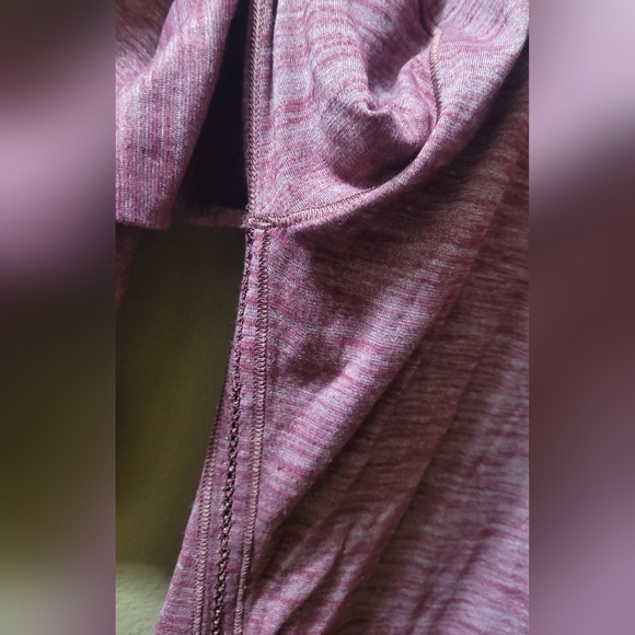 GUC Lululemon Athletica Lost in Pace Long Sleeve Heathered Deep Rouge Size 12 - Picture 11 of 14